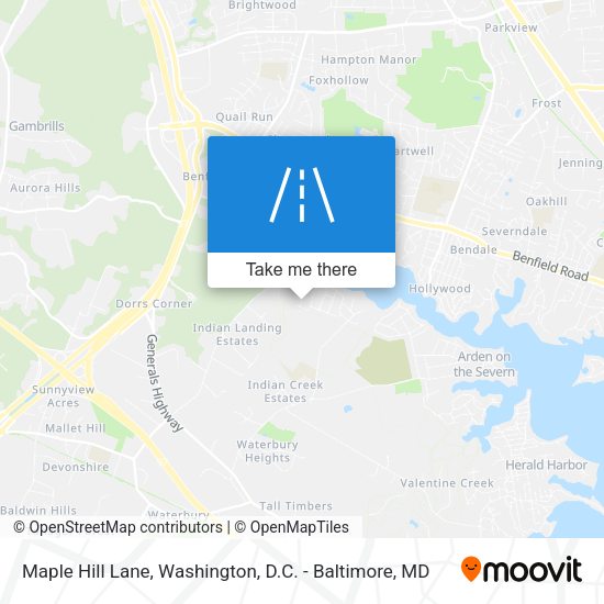 Maple Hill Lane map