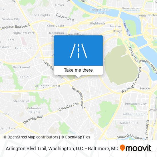 Arlington Blvd Trail map