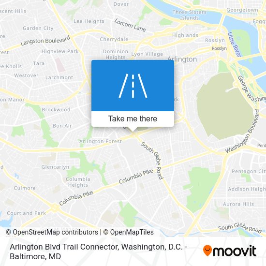 Arlington Blvd Trail Connector map