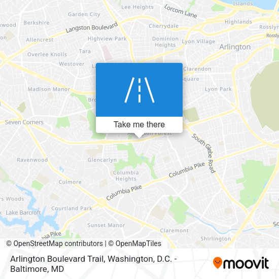 Arlington Boulevard Trail map