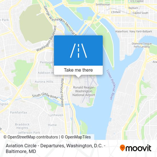 Mapa de Aviation Circle - Departures