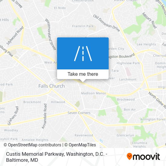 Custis Memorial Parkway map