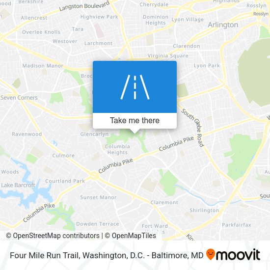 Four Mile Run Trail map