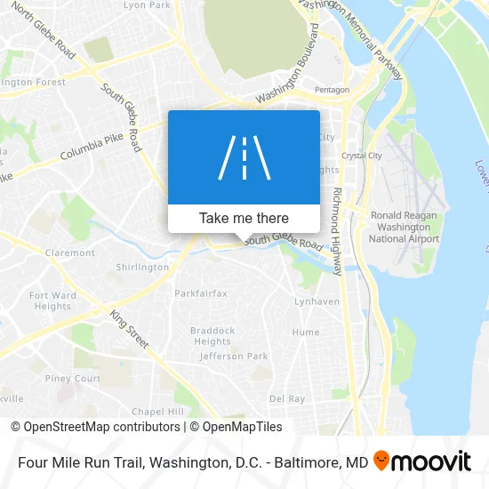 Four Mile Run Trail map