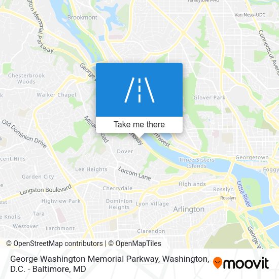 George Washington Memorial Parkway map