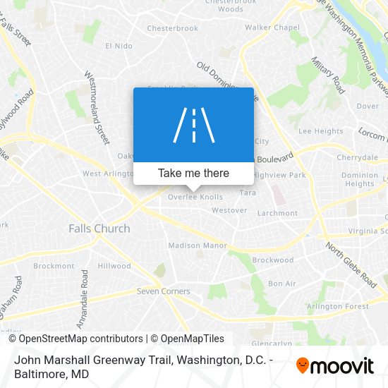 John Marshall Greenway Trail map
