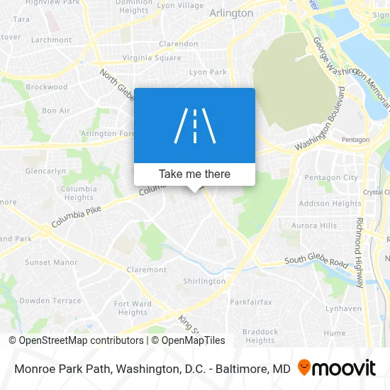 Monroe Park Path map