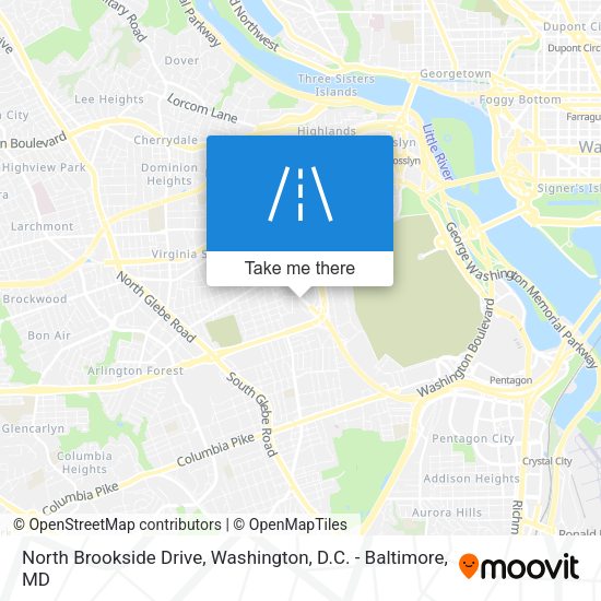 North Brookside Drive map