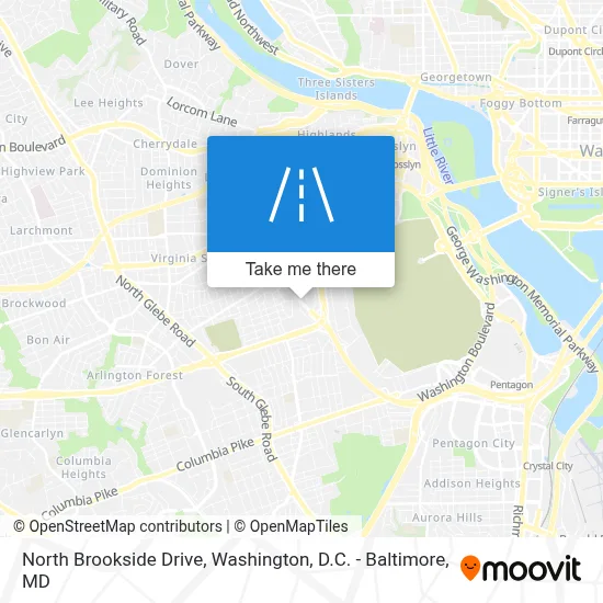 North Brookside Drive map