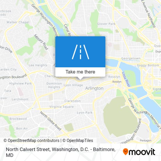 North Calvert Street map