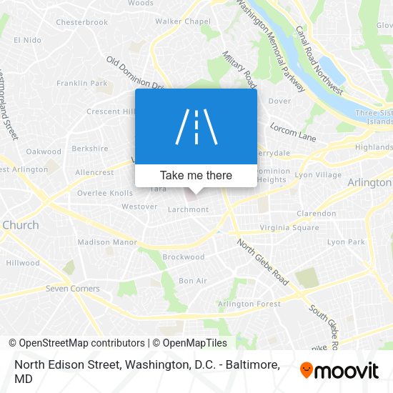 North Edison Street map
