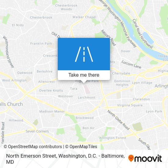 North Emerson Street map