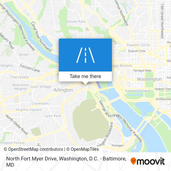 North Fort Myer Drive map