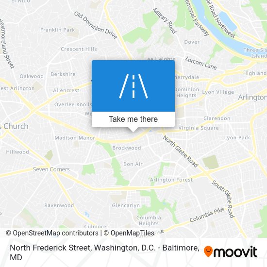 North Frederick Street map