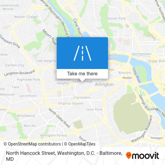 North Hancock Street map