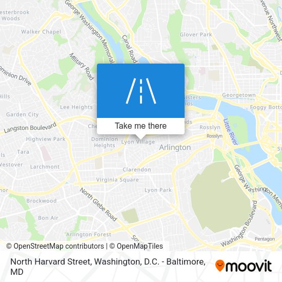 Mapa de North Harvard Street