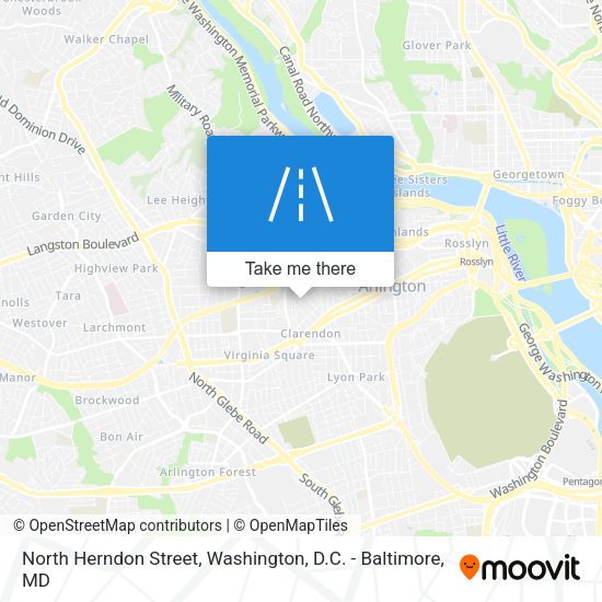 North Herndon Street map