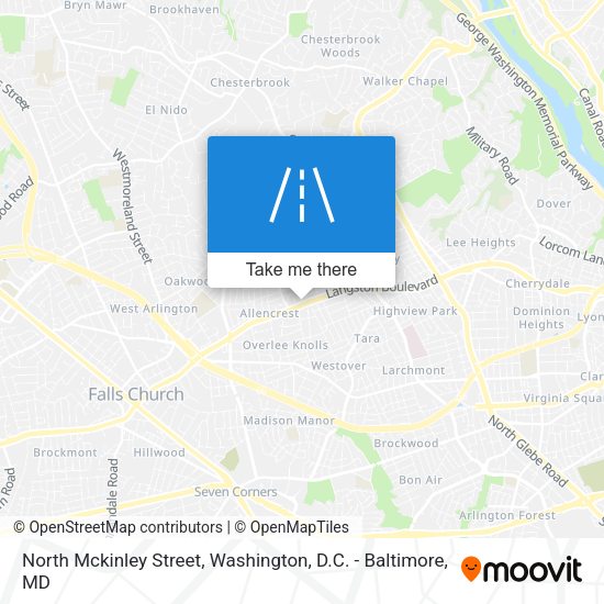 North Mckinley Street map