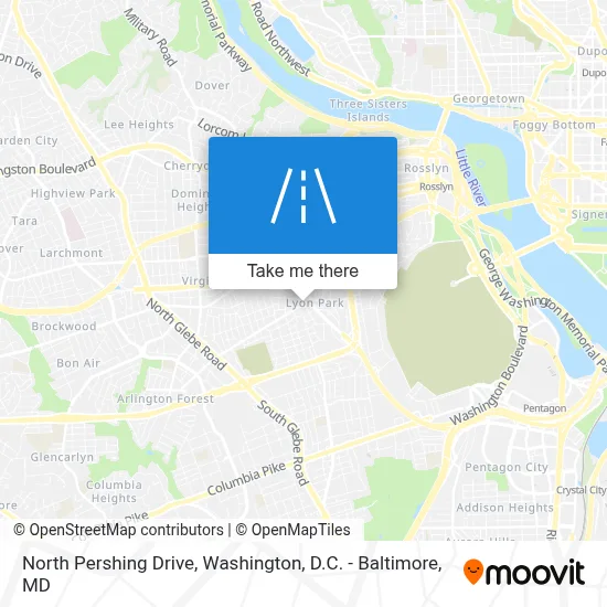 North Pershing Drive map