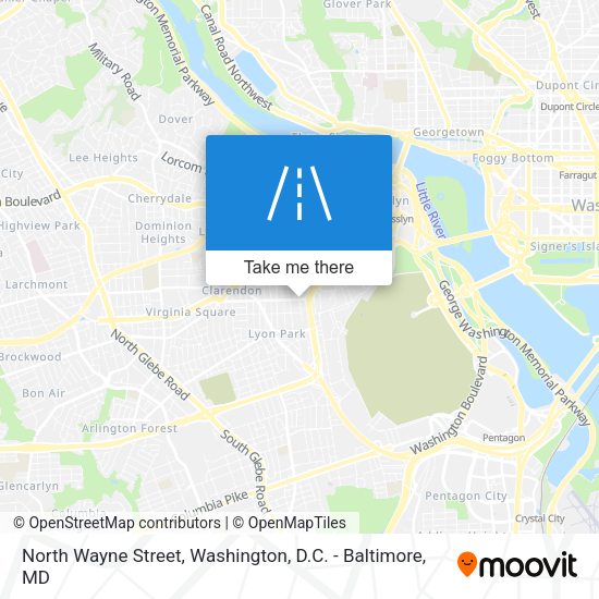 North Wayne Street map