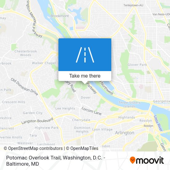 Potomac Overlook Trail map