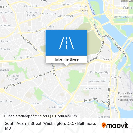 Mapa de South Adams Street