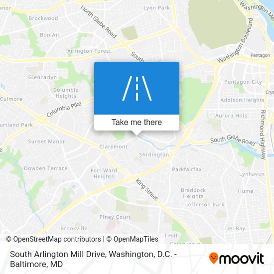 Mapa de South Arlington Mill Drive