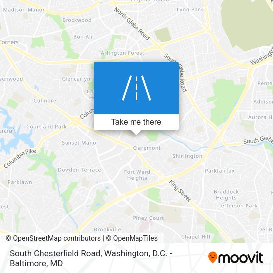 South Chesterfield Road map