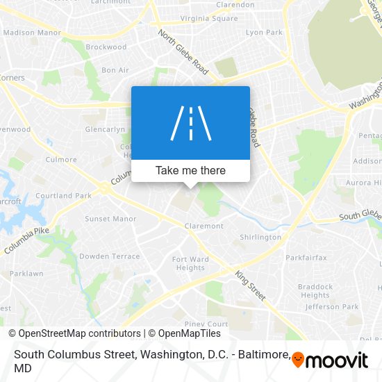 Mapa de South Columbus Street