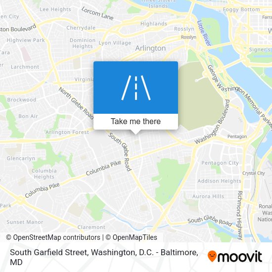 South Garfield Street map