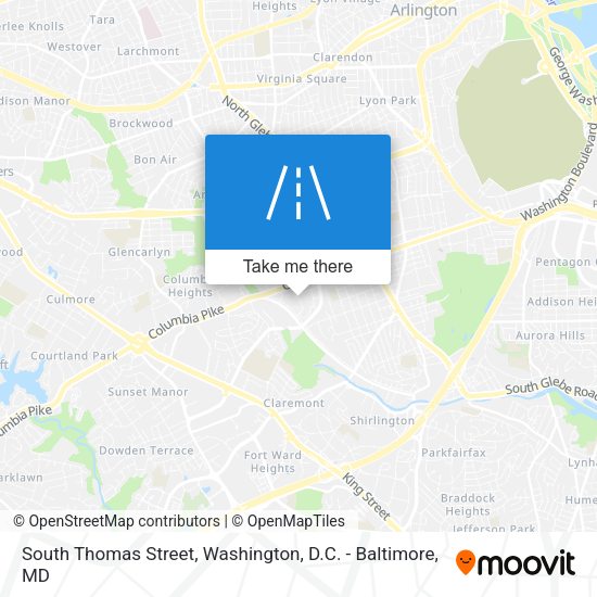 South Thomas Street map