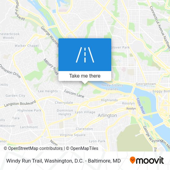 Mapa de Windy Run Trail