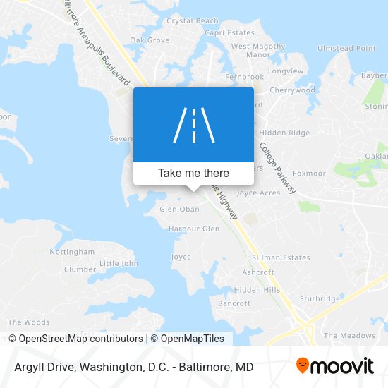 Argyll Drive map