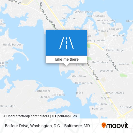 Mapa de Balfour Drive