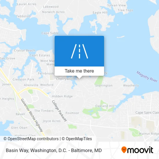 Basin Way map