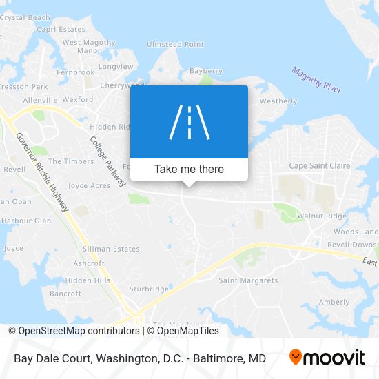 Bay Dale Court map