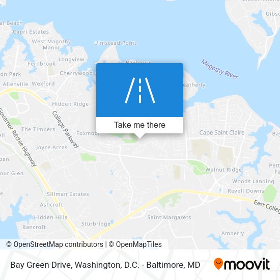 Bay Green Drive map