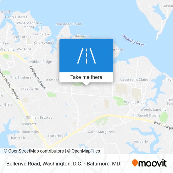 Bellerive Road map