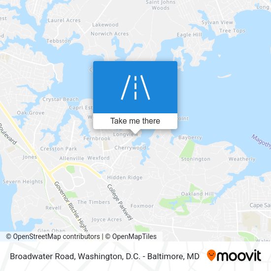 Broadwater Road map