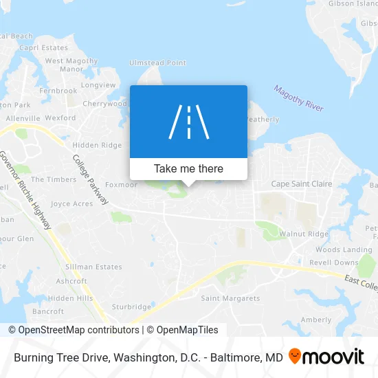 Burning Tree Drive map