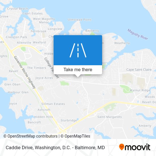 Caddie Drive map