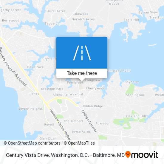 Century Vista Drive map