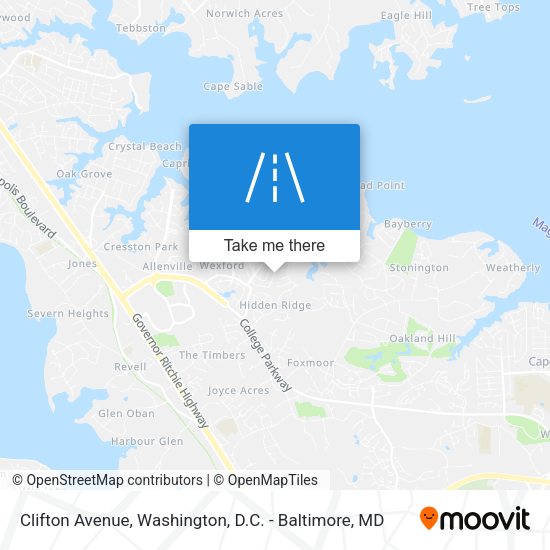 Mapa de Clifton Avenue