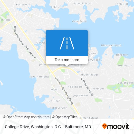 Mapa de College Drive