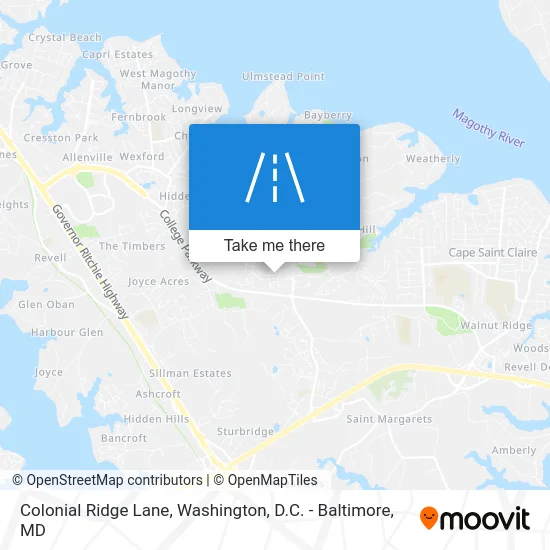 Colonial Ridge Lane map