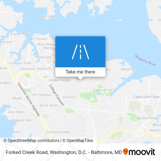 Forked Creek Road map