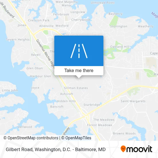 Gilbert Road map