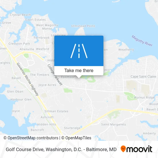 Golf Course Drive map