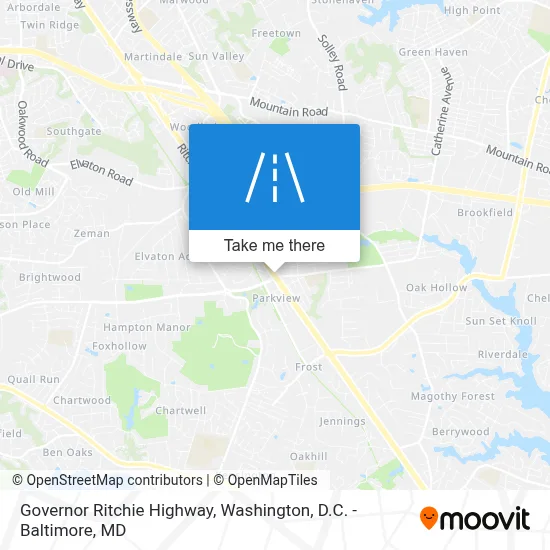 Governor Ritchie Highway map