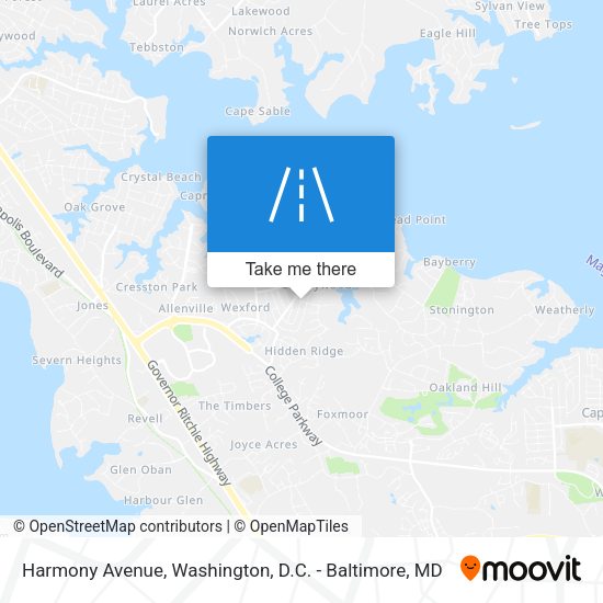Harmony Avenue map